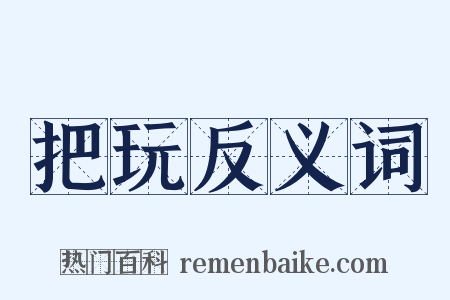 把玩反义词是什么意思的图片